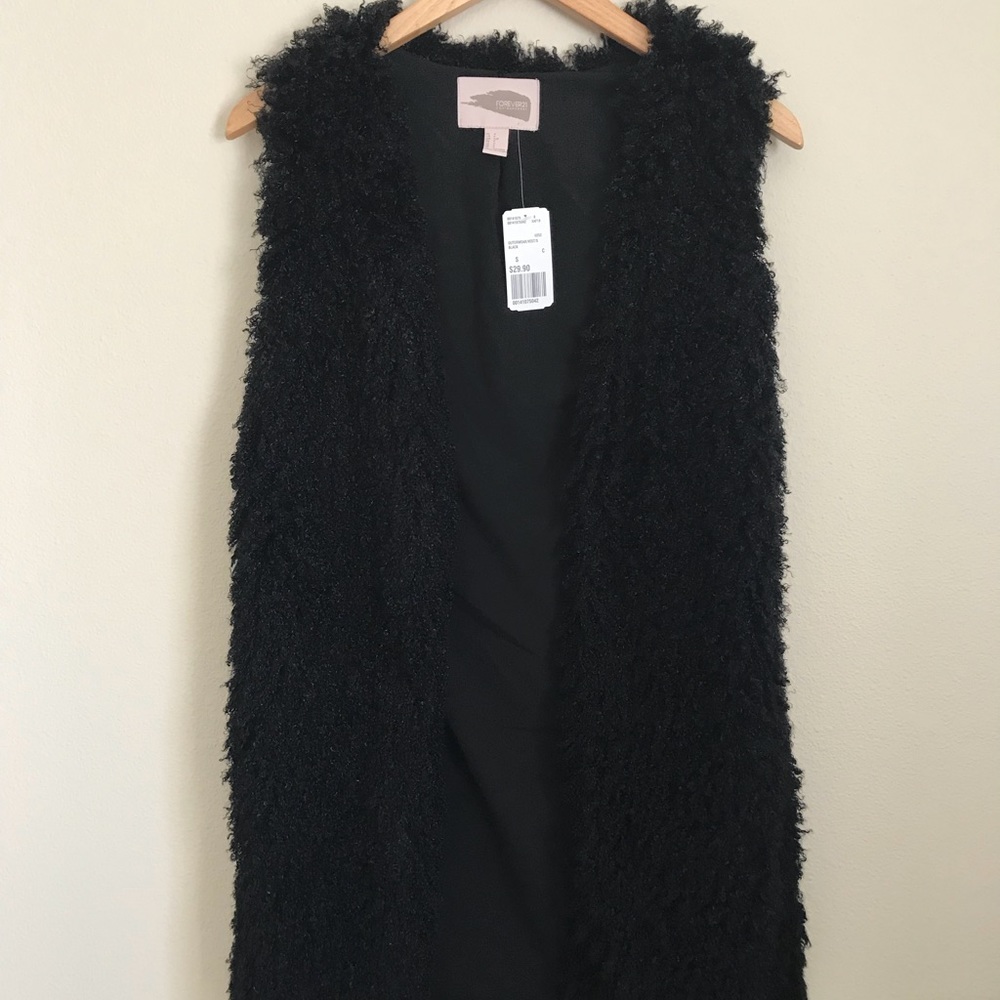 Forever 21 Faux Fur Long Vest